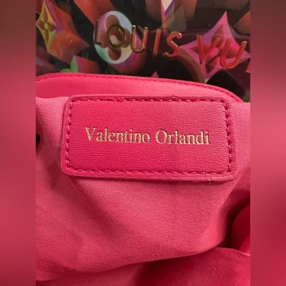 Valentino Valentino Orlandi crossbody hot pink bag guitar strap NWT​